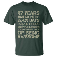 Vintage 97th Milestone Birthday T Shirt 97 Years Of Being Awesome