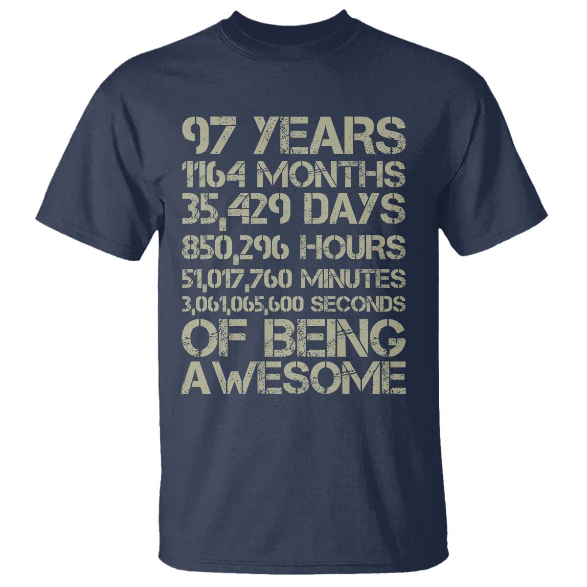 Vintage 97th Milestone Birthday T Shirt 97 Years Of Being Awesome