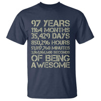 Vintage 97th Milestone Birthday T Shirt 97 Years Of Being Awesome