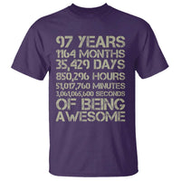 Vintage 97th Milestone Birthday T Shirt 97 Years Of Being Awesome