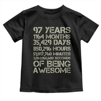 Vintage 97th Milestone Birthday Toddler T Shirt 97 Years Of Being Awesome
