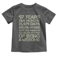 Vintage 97th Milestone Birthday Toddler T Shirt 97 Years Of Being Awesome