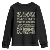 Vintage 97th Milestone Birthday Youth Sweatshirt 97 Years Of Being Awesome