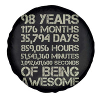 Vintage 98th Milestone Birthday Spare Tire Cover 98 Years Of Being Awesome