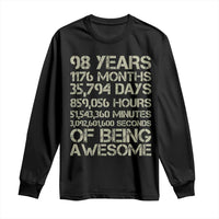 Vintage 98th Milestone Birthday Long Sleeve Shirt 98 Years Of Being Awesome