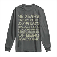 Vintage 98th Milestone Birthday Long Sleeve Shirt 98 Years Of Being Awesome