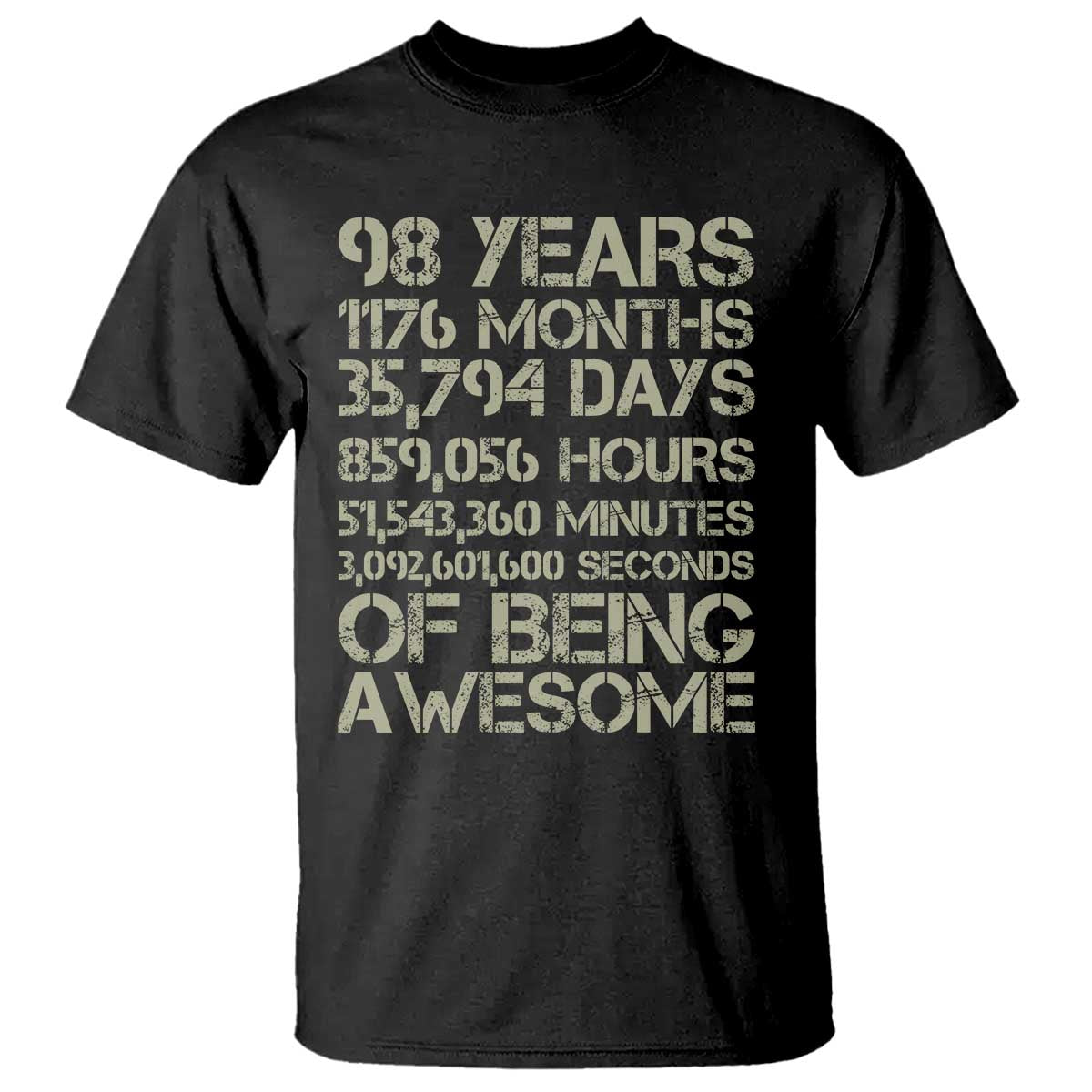 Vintage 98th Milestone Birthday T Shirt 98 Years Of Being Awesome