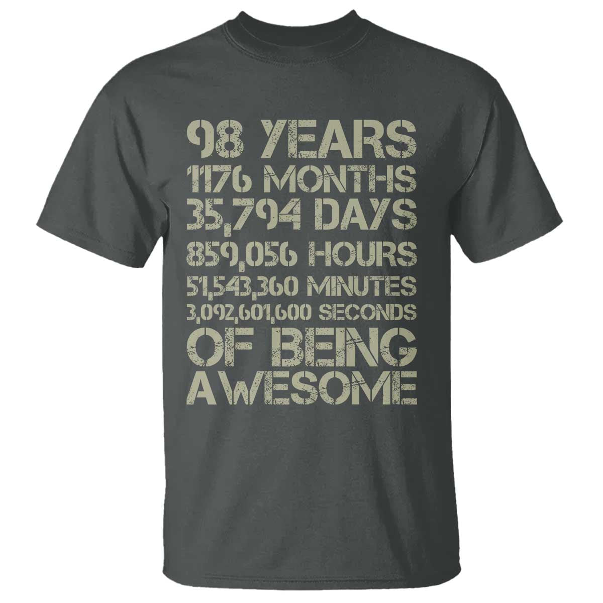 Vintage 98th Milestone Birthday T Shirt 98 Years Of Being Awesome