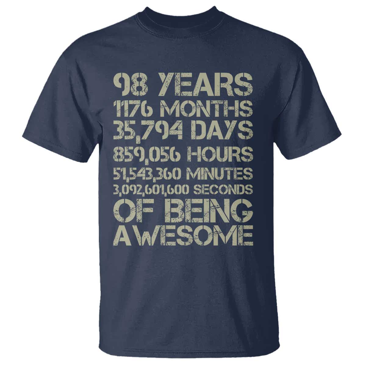 Vintage 98th Milestone Birthday T Shirt 98 Years Of Being Awesome