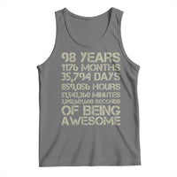 Vintage 98th Milestone Birthday Tank Top 98 Years Of Being Awesome