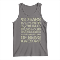 Vintage 98th Milestone Birthday Tank Top 98 Years Of Being Awesome