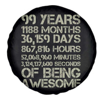 Vintage 99th Milestone Birthday Spare Tire Cover 99 Years Of Being Awesome
