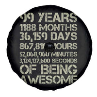 Vintage 99th Milestone Birthday Spare Tire Cover 99 Years Of Being Awesome