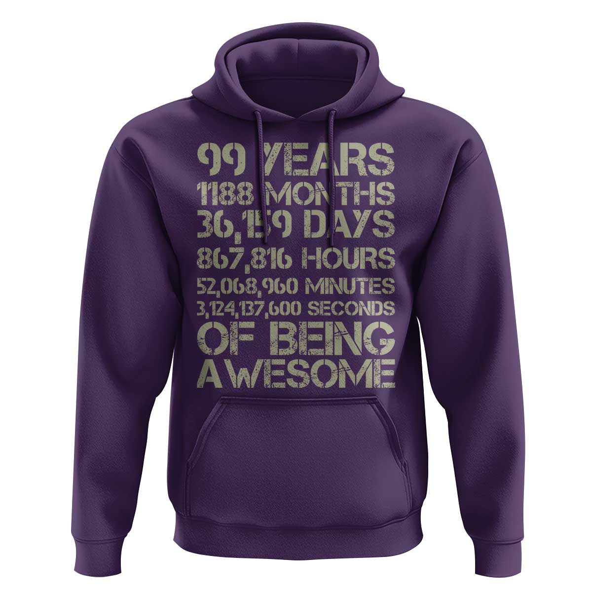 Vintage 99th Milestone Birthday Hoodie 99 Years Of Being Awesome