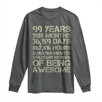 Vintage 99th Milestone Birthday Long Sleeve Shirt 99 Years Of Being Awesome