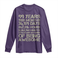 Vintage 99th Milestone Birthday Long Sleeve Shirt 99 Years Of Being Awesome