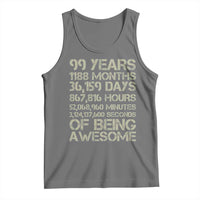 Vintage 99th Milestone Birthday Tank Top 99 Years Of Being Awesome