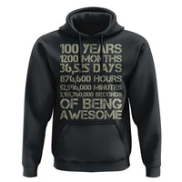 Vintage 100th Milestone Birthday Hoodie 100 Years Of Being Awesome