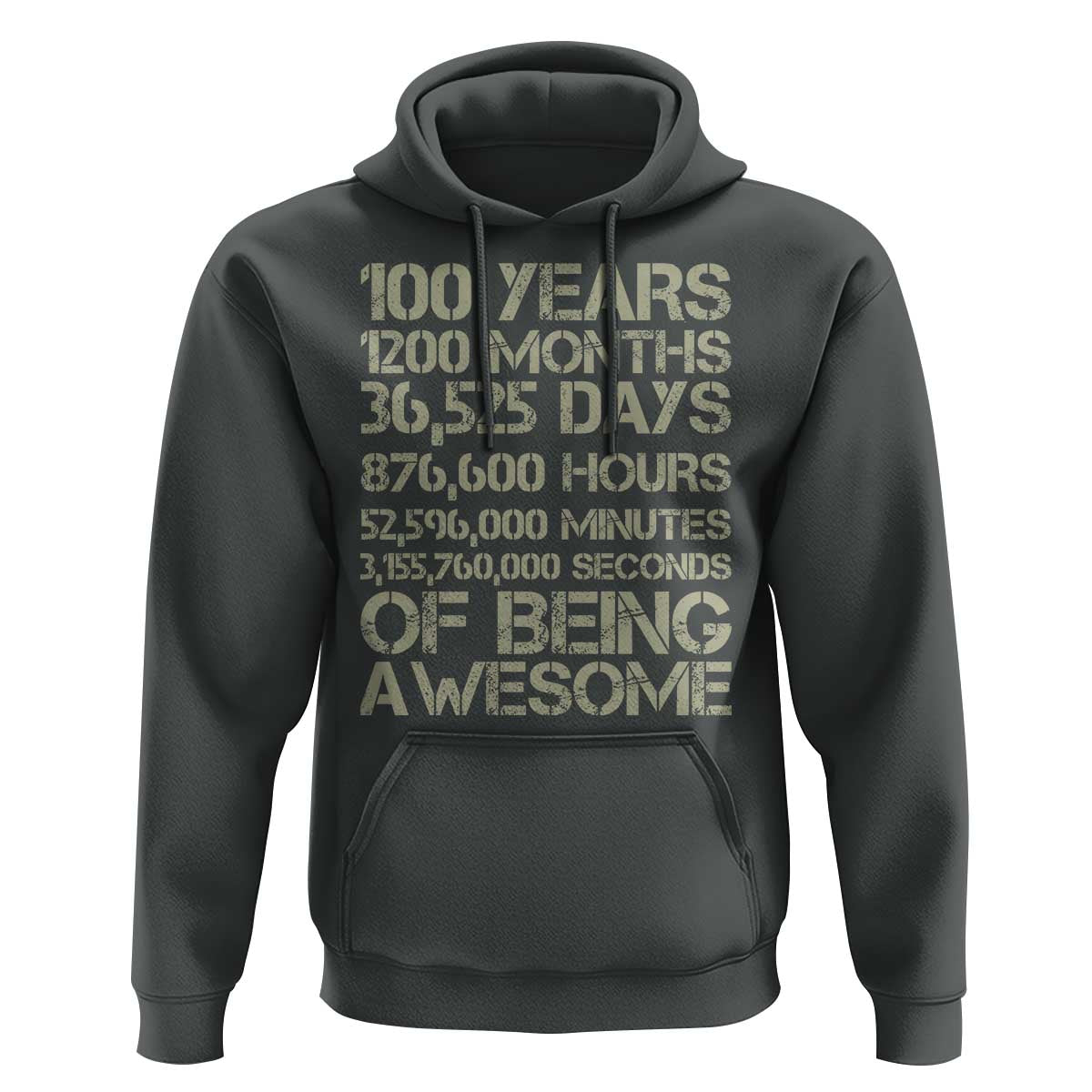 Vintage 100th Milestone Birthday Hoodie 100 Years Of Being Awesome