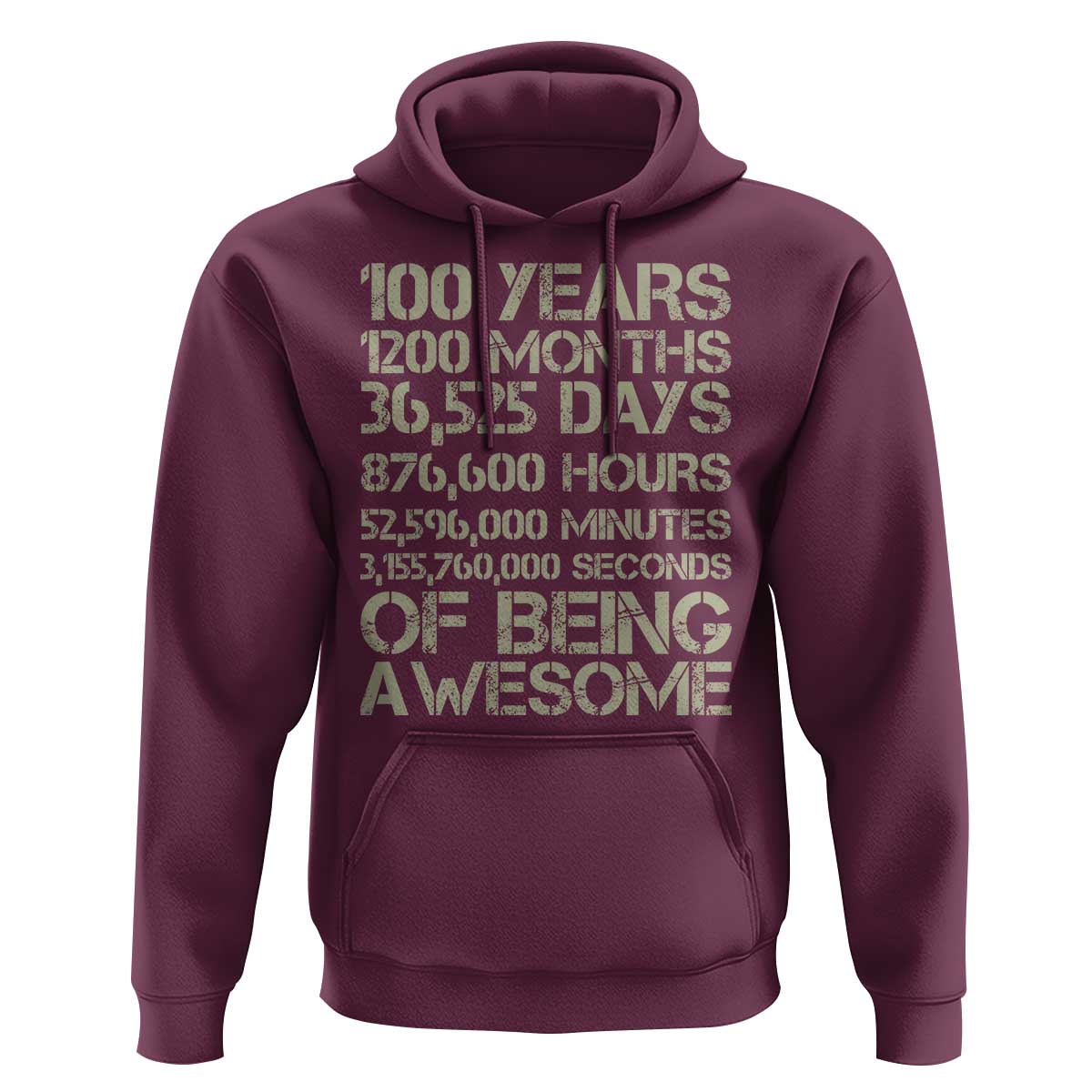 Vintage 100th Milestone Birthday Hoodie 100 Years Of Being Awesome