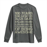 Vintage 100th Milestone Birthday Long Sleeve Shirt 100 Years Of Being Awesome