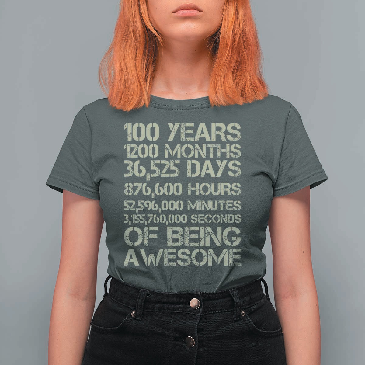 Vintage 100th Milestone Birthday T Shirt For Women 100 Years Of Being Awesome