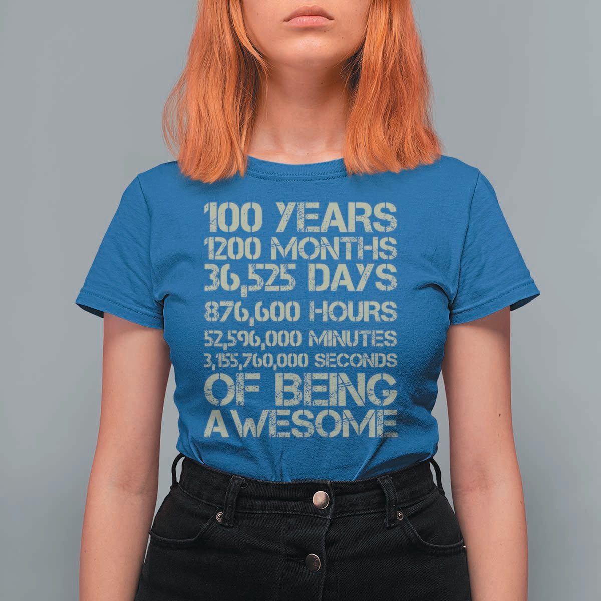 Vintage 100th Milestone Birthday T Shirt For Women 100 Years Of Being Awesome