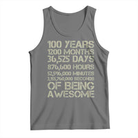 Vintage 100th Milestone Birthday Tank Top 100 Years Of Being Awesome