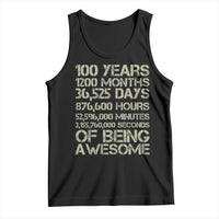 Vintage 100th Milestone Birthday Tank Top 100 Years Of Being Awesome
