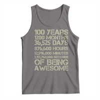 Vintage 100th Milestone Birthday Tank Top 100 Years Of Being Awesome