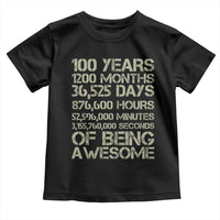 Vintage 100th Milestone Birthday Toddler T Shirt 100 Years Of Being Awesome