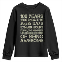 Vintage 100th Milestone Birthday Youth Sweatshirt 100 Years Of Being Awesome
