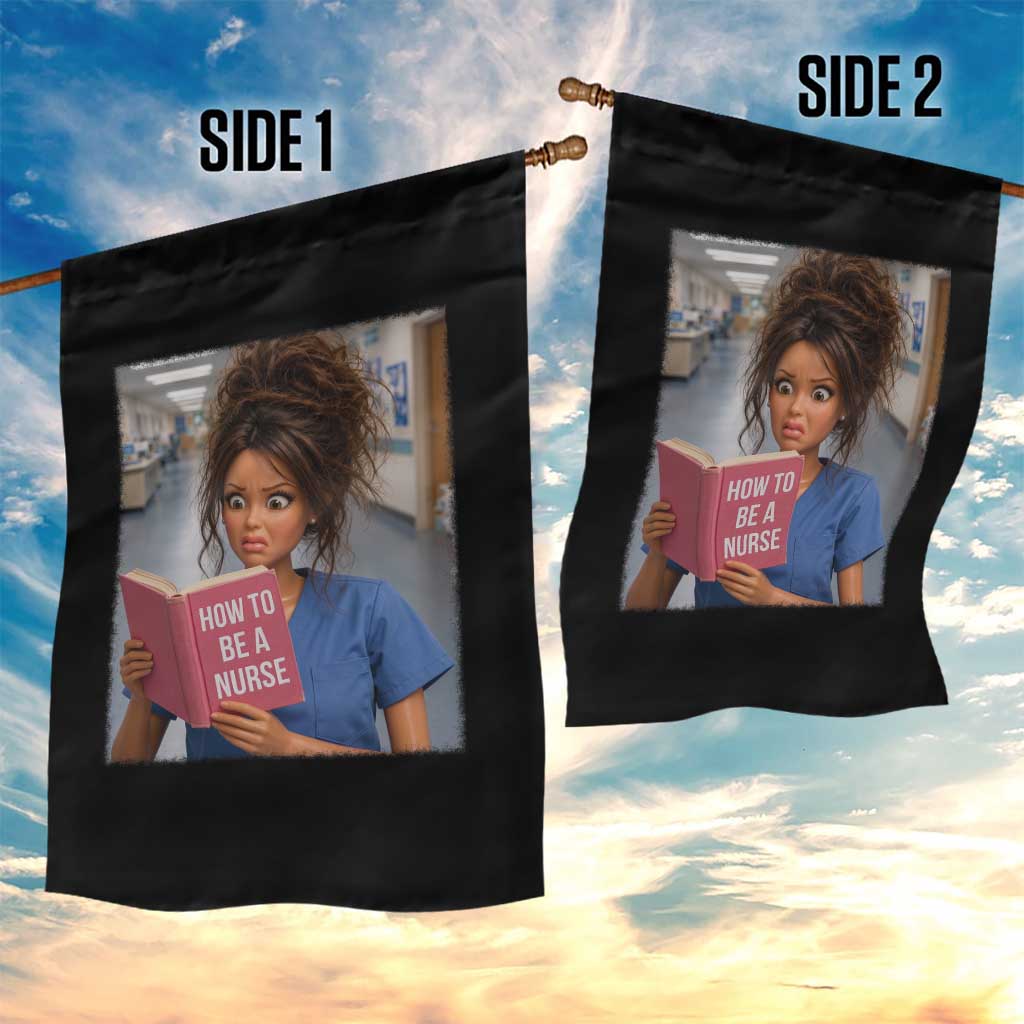 Funny Nursing Student Doll Face Meme Garden Flag Future Nurse Gift