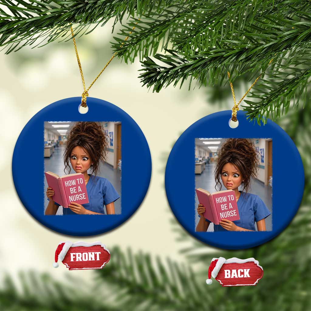 Funny Nursing Student Doll Face Meme Ceramic Ornament Future Nurse Gift