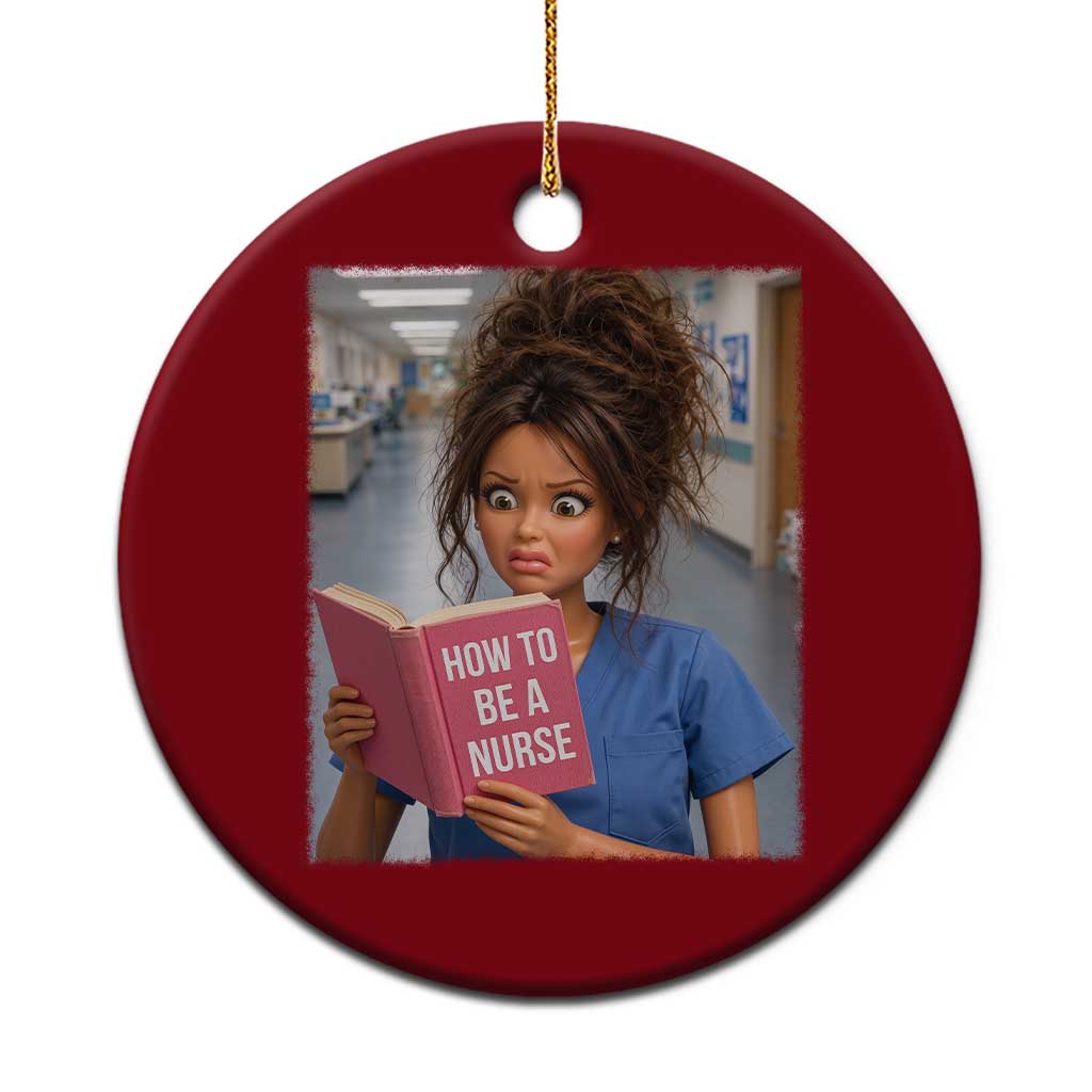Funny Nursing Student Doll Face Meme Ceramic Ornament Future Nurse Gift