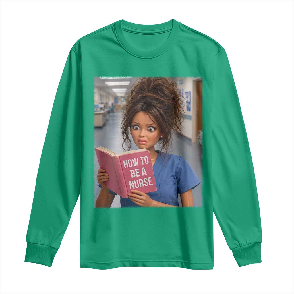 Funny Nursing Student Doll Face Meme Long Sleeve Shirt Future Nurse Gift