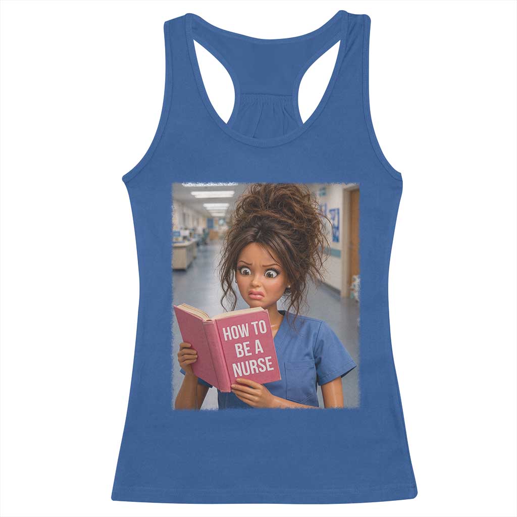 Funny Nursing Student Doll Face Meme Racerback Tank Top Future Nurse Gift