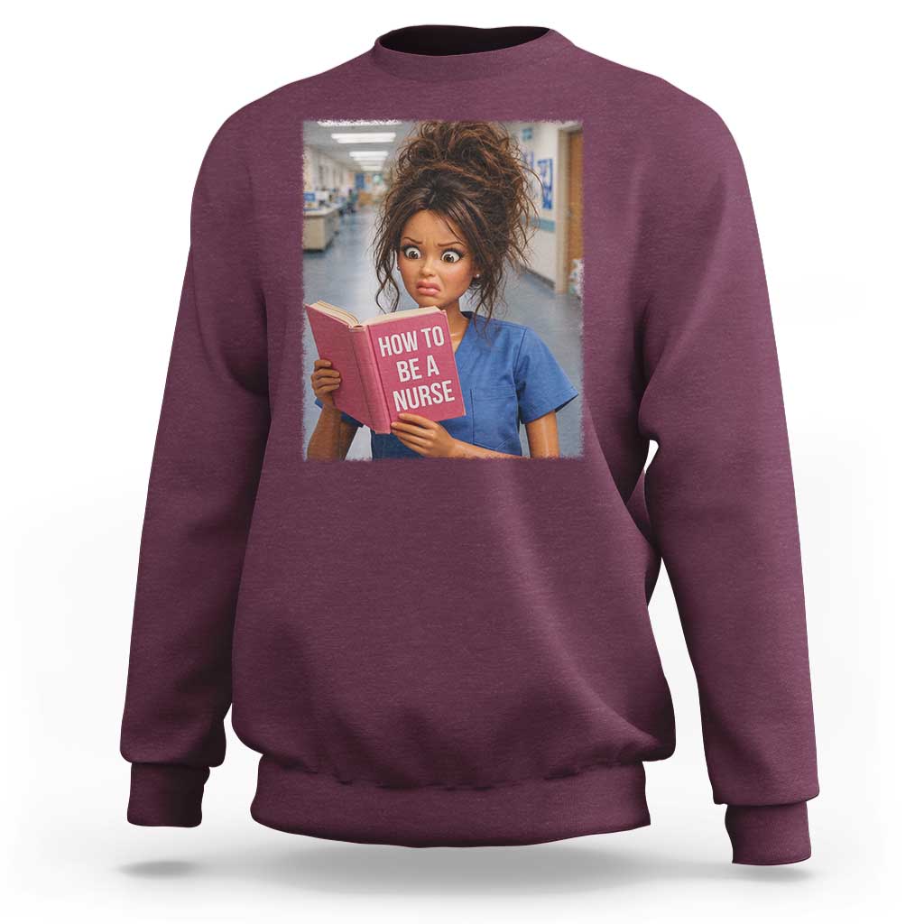 Funny Nursing Student Doll Face Meme Sweatshirt Future Nurse Gift
