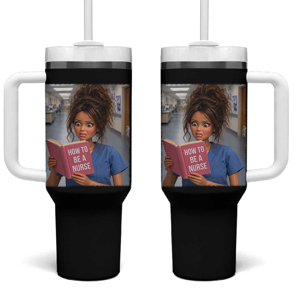 Funny Nursing Student Doll Face Meme Tumbler With Handle Future Nurse Gift