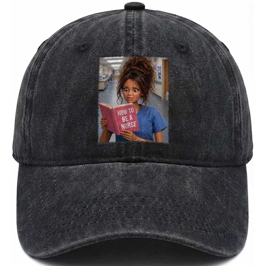 Funny Nursing Student Doll Face Meme Washed Cotton Baseball Cap Future Nurse Gift