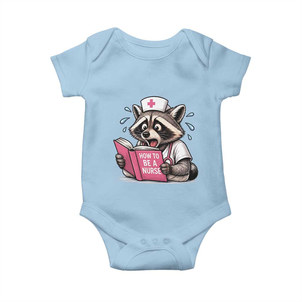 Funny Raccoon Nursing Student Healthcare Gift Baby Onesie