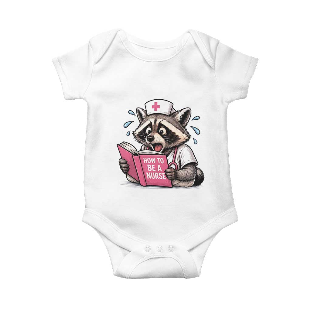 Funny Raccoon Nursing Student Healthcare Gift Baby Onesie