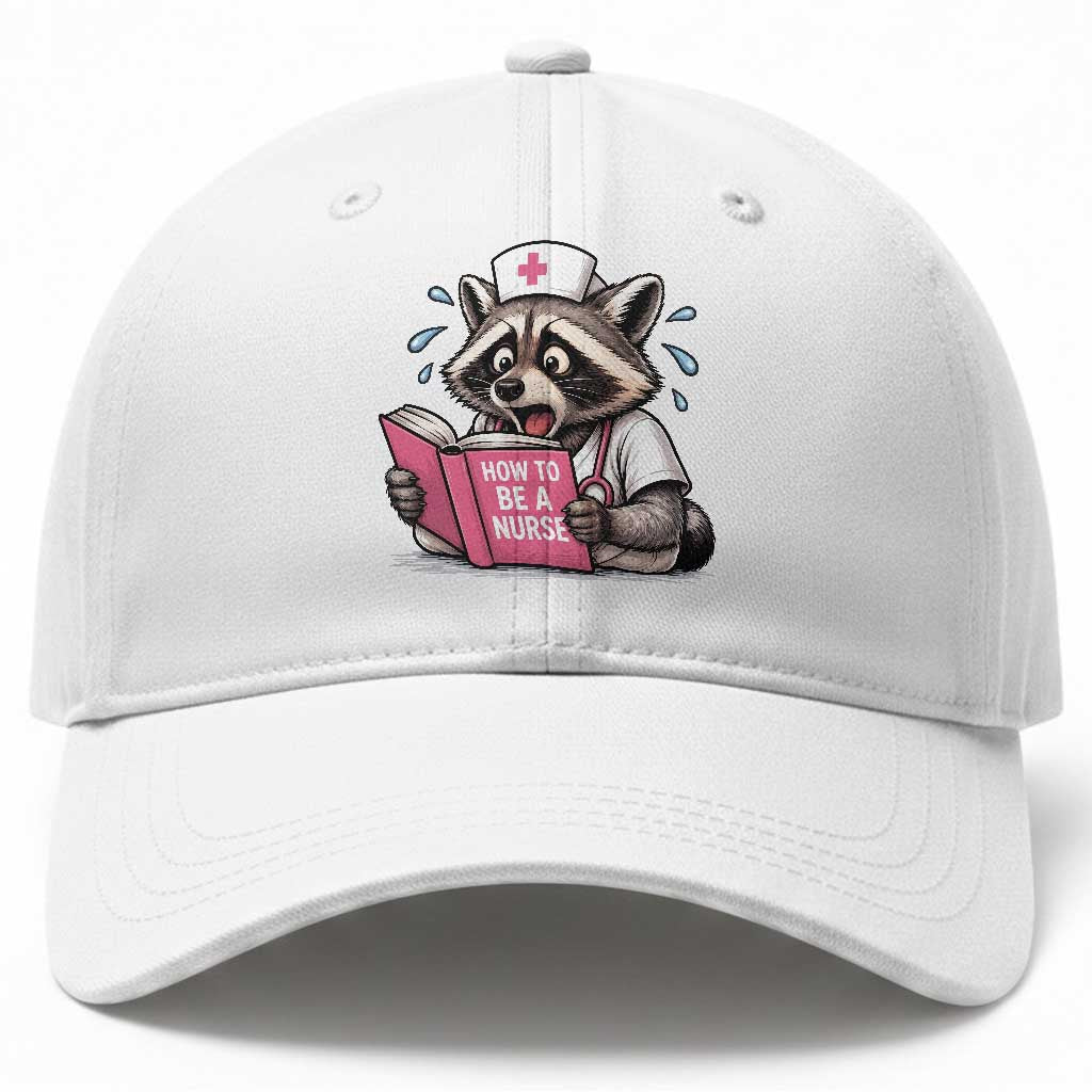 Funny Raccoon Nursing Student Healthcare Gift Baseball Cap