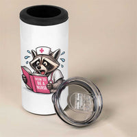 Funny Raccoon Nursing Student Healthcare Gift 4 in 1 Can Cooler Tumbler