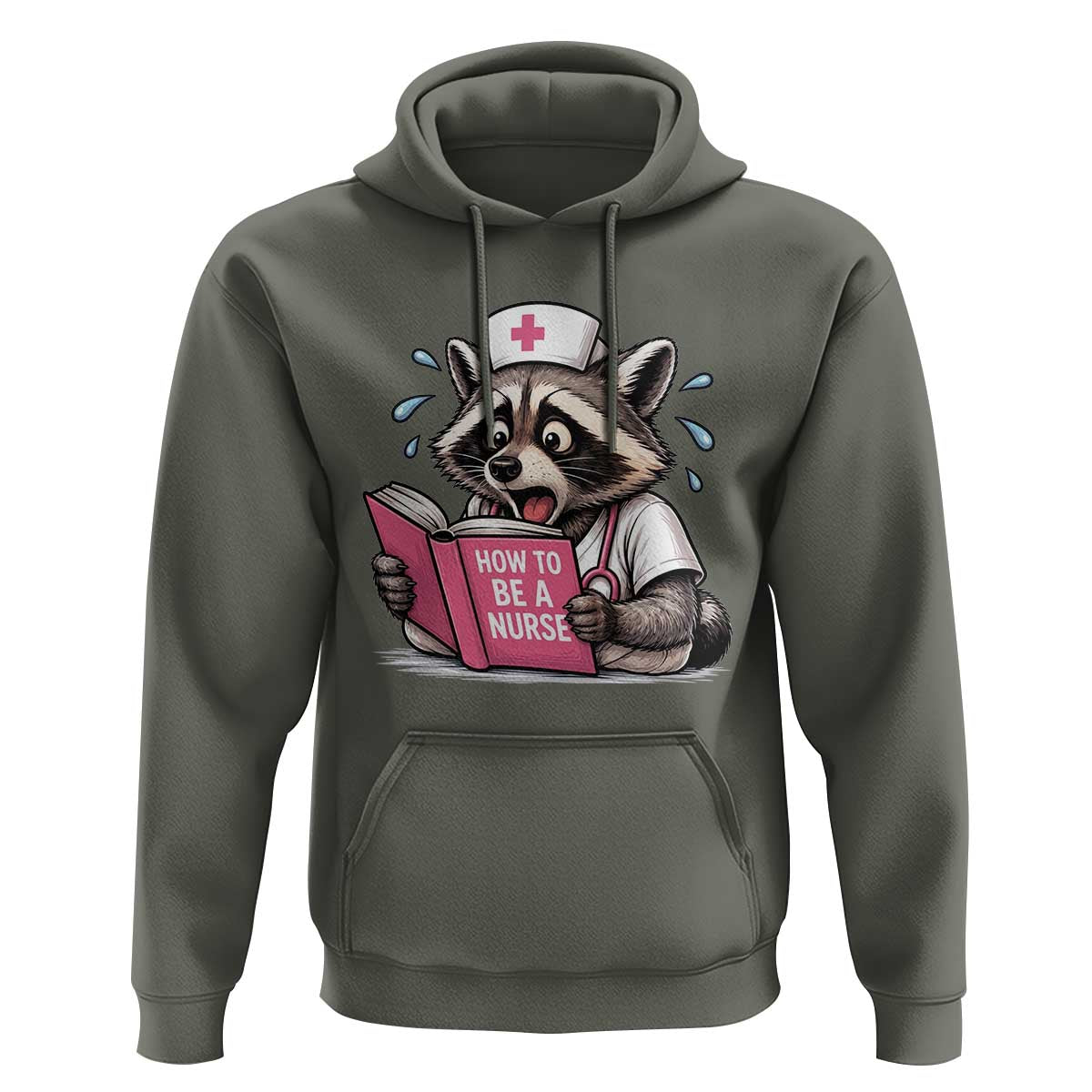 Funny Raccoon Nursing Student Healthcare Gift Hoodie