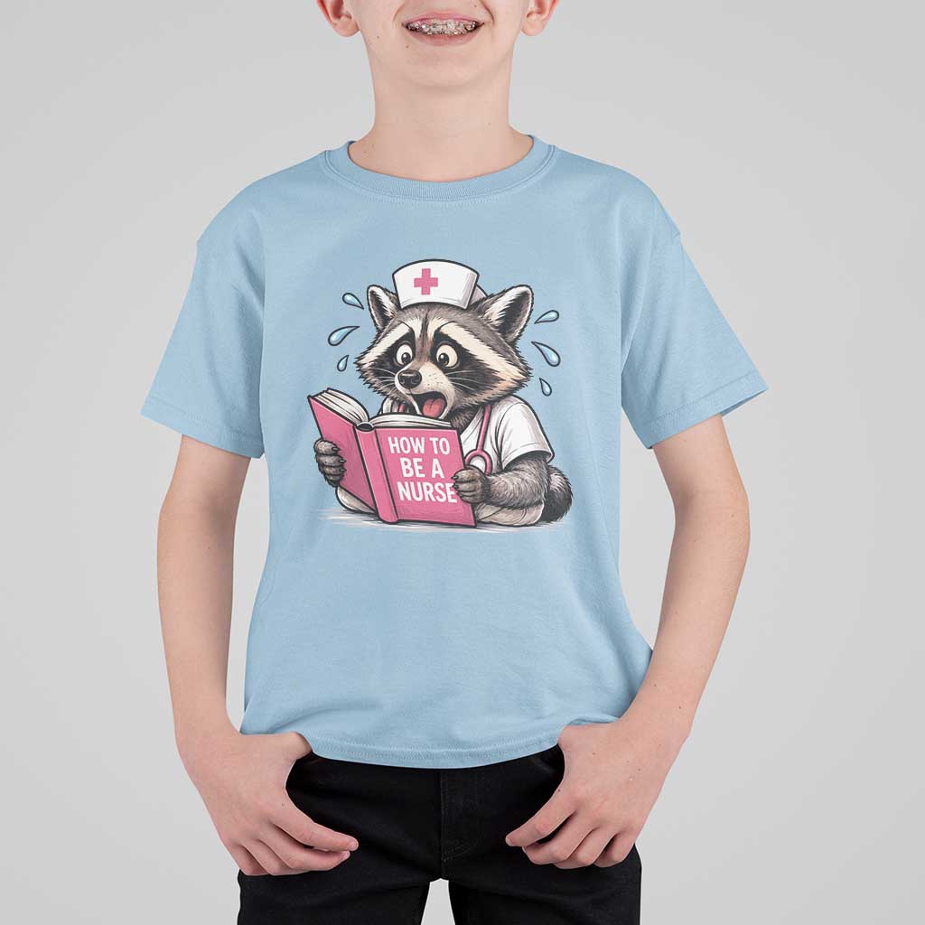 Funny Raccoon Nursing Student Healthcare Gift T Shirt For Kid