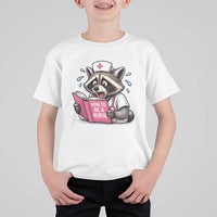 Funny Raccoon Nursing Student Healthcare Gift T Shirt For Kid
