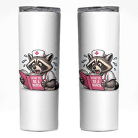 Funny Raccoon Nursing Student Healthcare Gift Skinny Tumbler