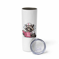 Funny Raccoon Nursing Student Healthcare Gift Skinny Tumbler