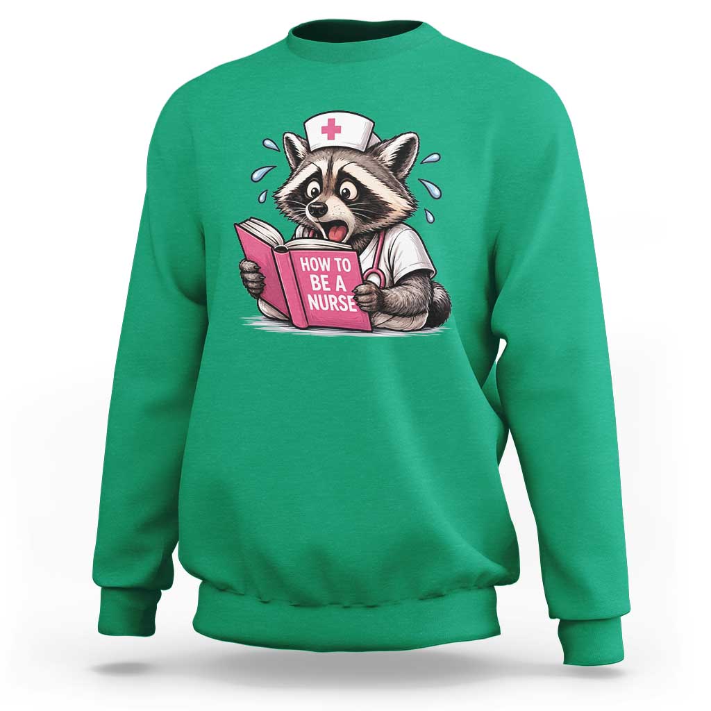 Funny Raccoon Nursing Student Healthcare Gift Sweatshirt